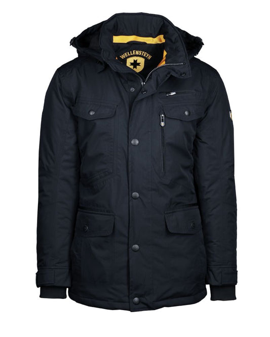 WELLENSTEYN Funktionale Herren-Outdoorjacke mit Kapuze und Pattentaschen