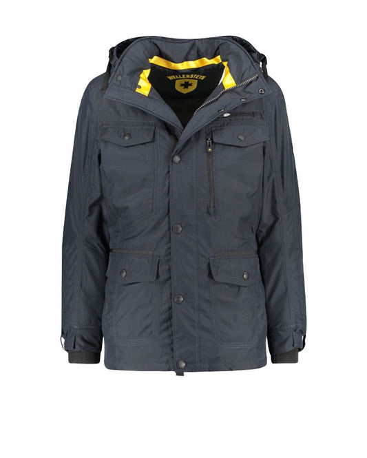 WELLENSTEYN Funktionale Herren-Outdoorjacke mit Kapuze und Pattentaschen
