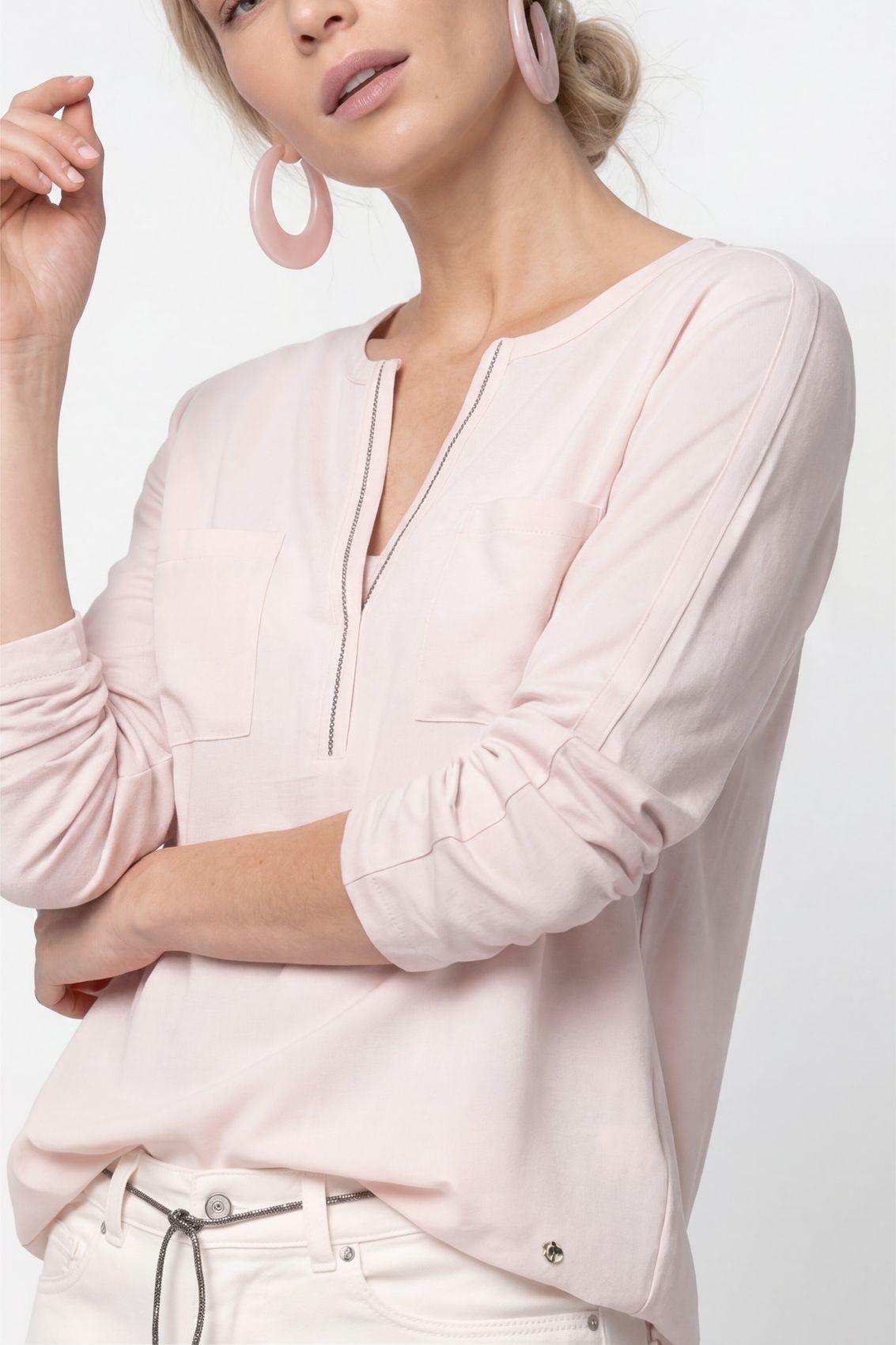Bluse, rosewater