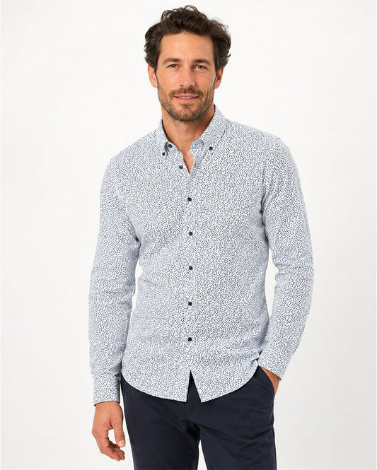 CASA MODA Hemd mit feinem Allover-Muster, comfort fit