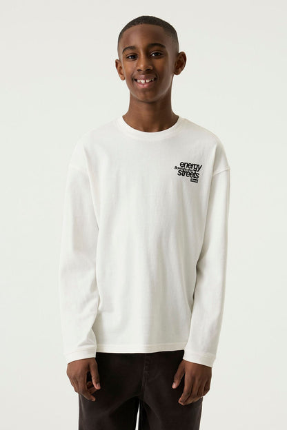 Langarmshirt mit Front- und Rückprint