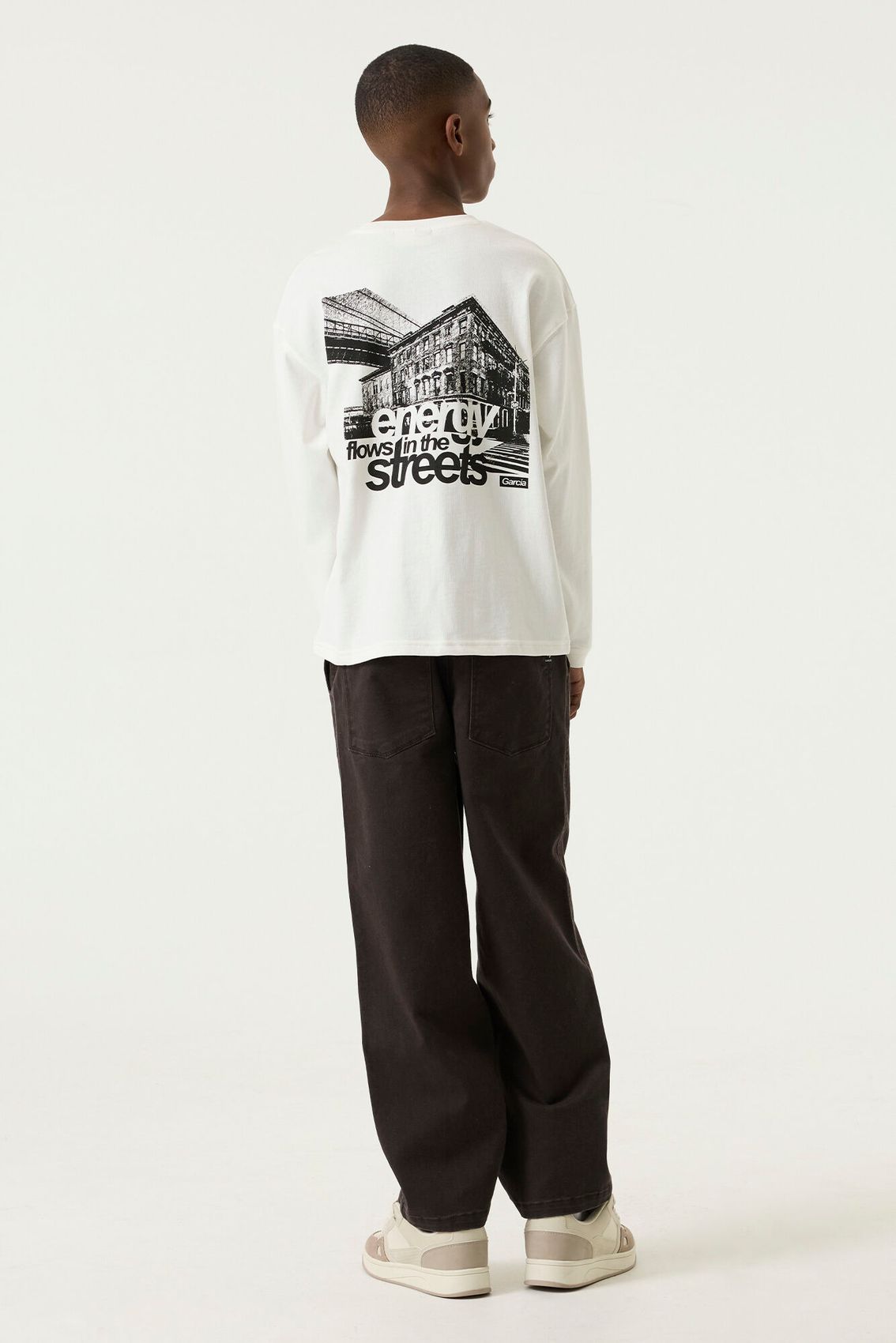 Langarmshirt mit Front- und Rückprint