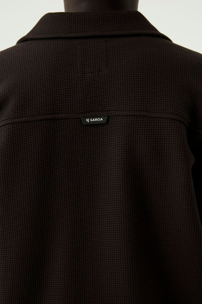 Overshirt mit Waffelstruktur