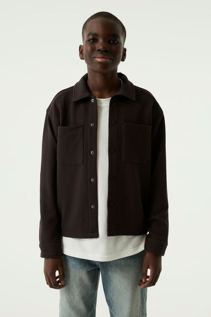 Overshirt mit Waffelstruktur