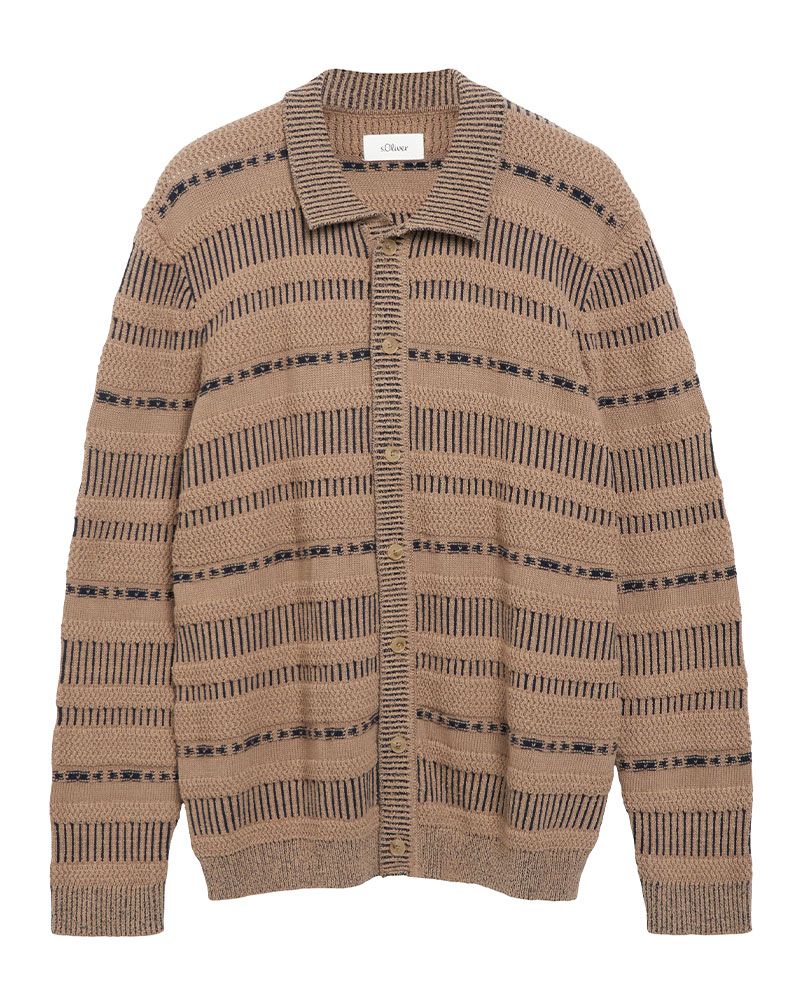 S.OLIVER Strickjacke mit Strukturmix