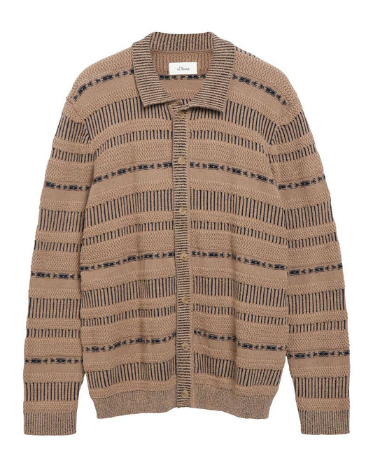 S.OLIVER Strickjacke mit Strukturmix