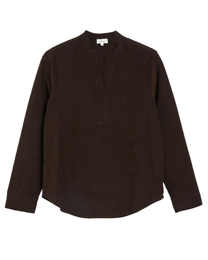 S.OLIVER Feincord-Bluse mit Stehkragen