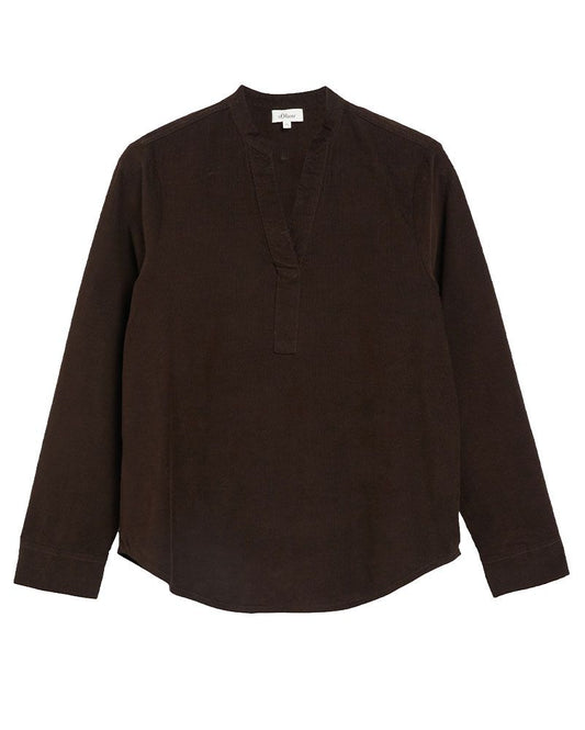 S.OLIVER Feincord-Bluse mit Stehkragen