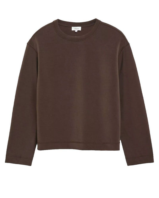 S.OLIVER Scuba-Sweatshirt mit weitem Arm