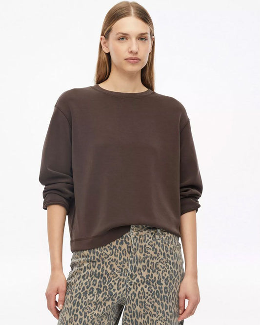 S.OLIVER Scuba-Sweatshirt mit weitem Arm