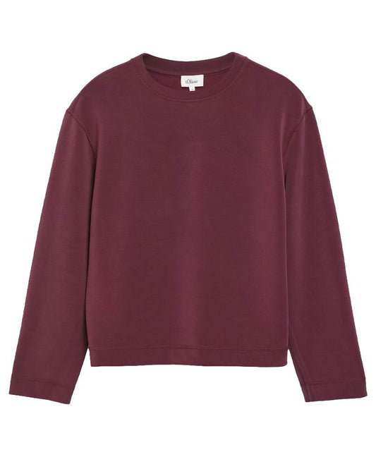 S.OLIVER Scuba-Sweatshirt mit weitem Arm