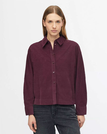 S.OLIVER Feincord-Bluse mit Fledermausärmeln