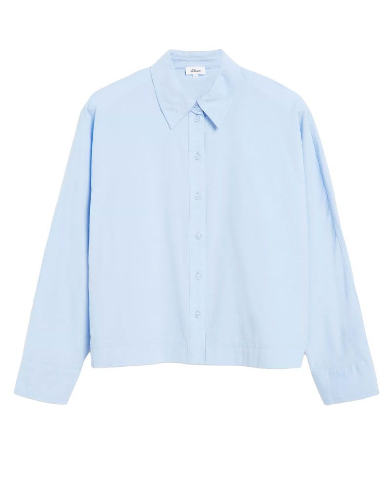 S.OLIVER Feincord-Bluse mit Fledermausärmeln