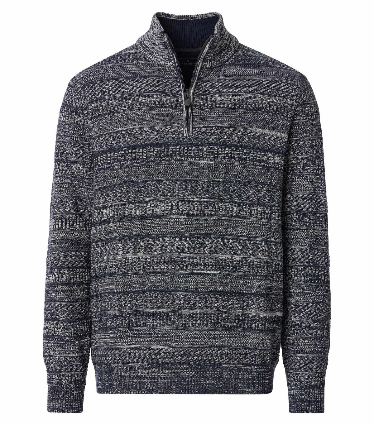 CASA MODA Gemusterter Stricktroyer XL