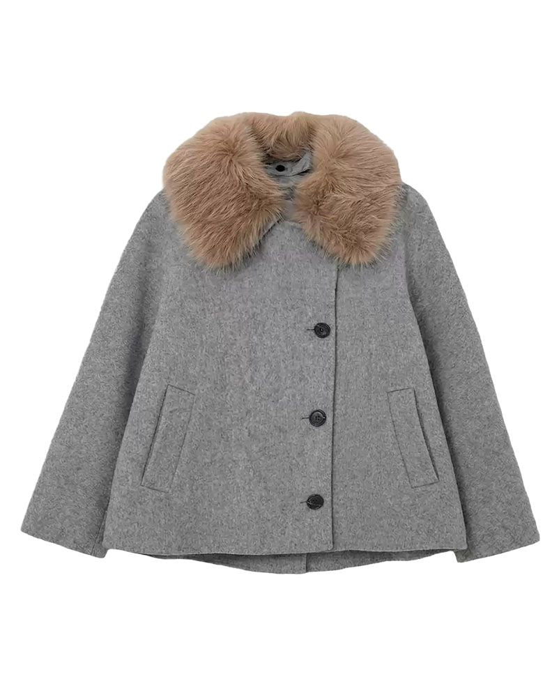 OPUS Jacke mit Fellkragen