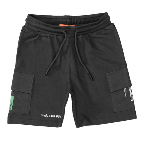 Sweatbermudas mit aufgesetzten Cargo-Taschen