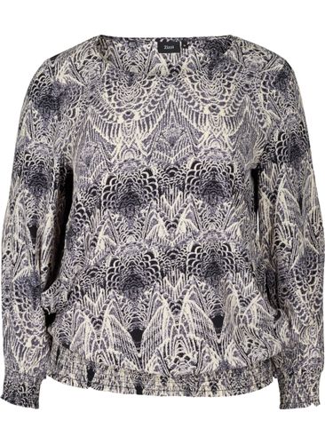 ZIZZI Bedruckte Viskose Bluse mit Smock