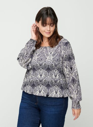 ZIZZI Bedruckte Viskose Bluse mit Smock