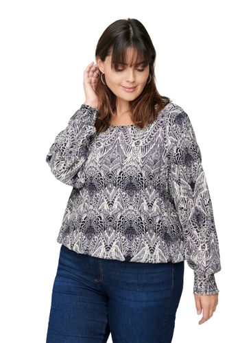 ZIZZI Bedruckte Viskose Bluse mit Smock