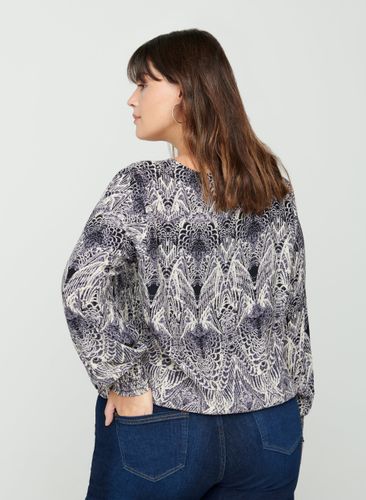 ZIZZI Bedruckte Viskose Bluse mit Smock