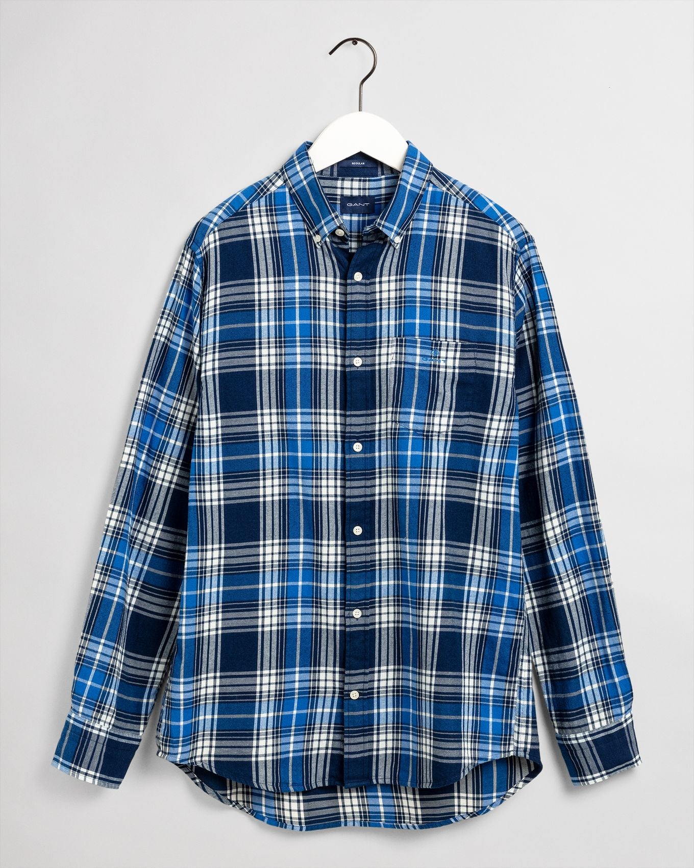 GANT Windblown Regular Fit Flanellhemd in Indigoblau Default Title