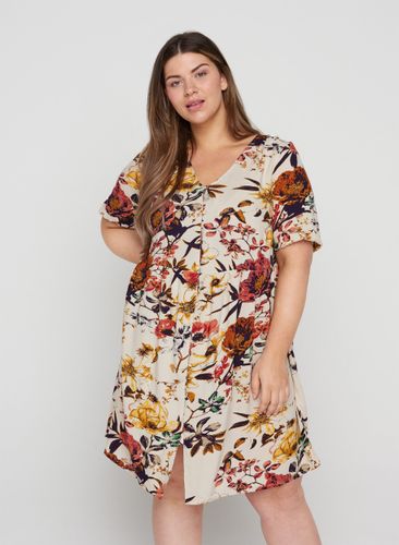 ZIZZI Midikleid aus Viskose mit Blumenprint