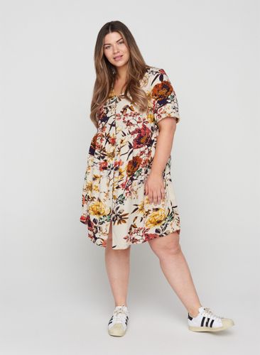 ZIZZI Midikleid aus Viskose mit Blumenprint