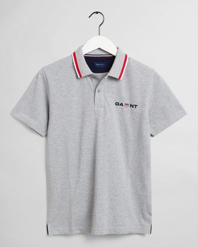 GANT D2. GANT RETRO SHIELD SS RUGGER, GREY MELANGE Default Title