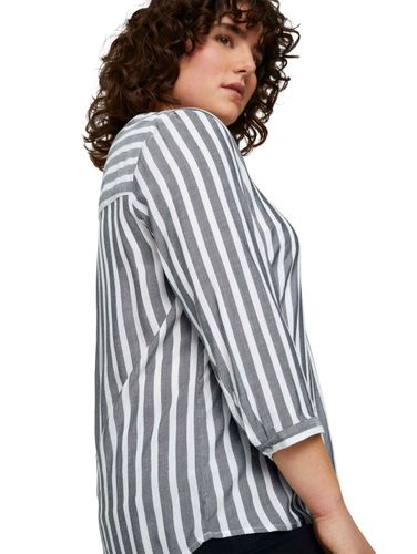 TOM TAILOR Plus Size - Gestreifte Henleybluse mit LENZING™ ECOVERO™