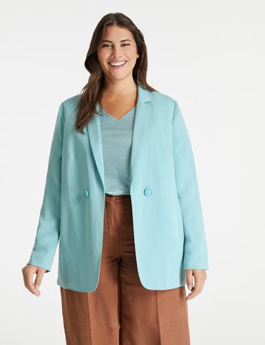 SAMOON Offener Blazer aus Lyocell-Leinen