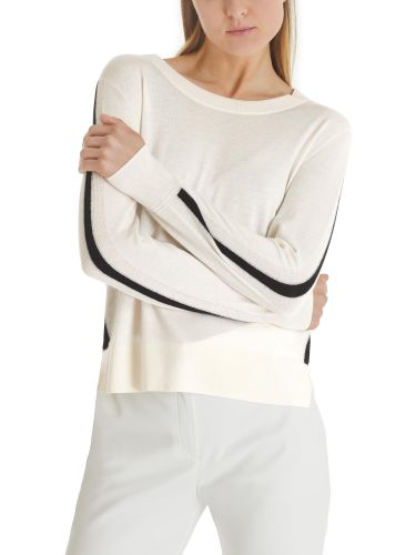 MARC CAIN Pullover mit Kontrastfarbstreifen