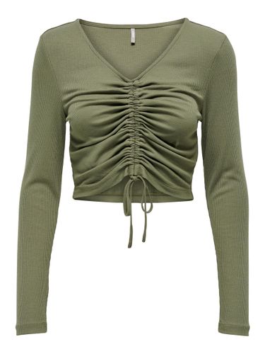 ONLY CARMAKOMA ONLY CARMAKOMA ONLSHIA L/S RUCHING SHORT TOP JRS