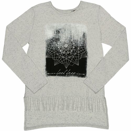 JETTE Staccato Longshirt - Grey Neppy Größe: 140 Default Title