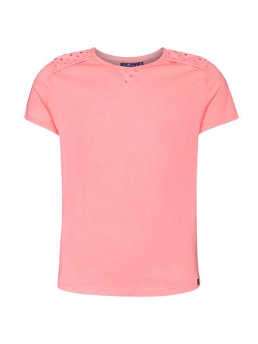 TOM TAILOR T-Shirt uni 1/2 crew-neck, flashy calypso pink