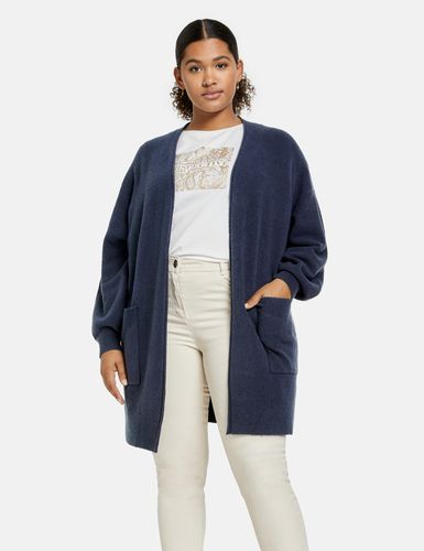 SAMOON Offene Strickjacke im Longstyle