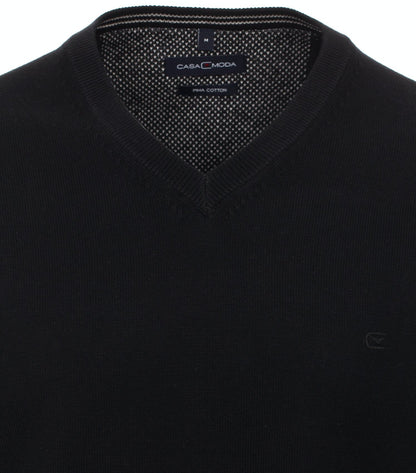 CASA MODA Pullover mit V-Ausschnitt uni 004430