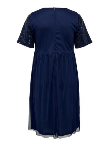 ONLY CARMAKOMA CARLUNAS BLK SEQUIN DRESS