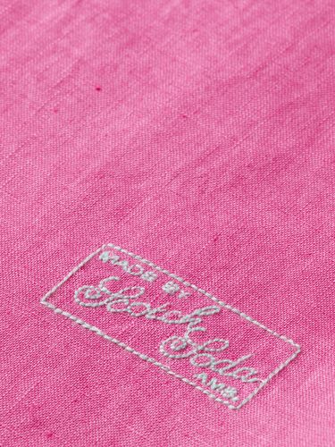 SCOTCH & SODA Linen shirt with sleeve roll-up, Cerise