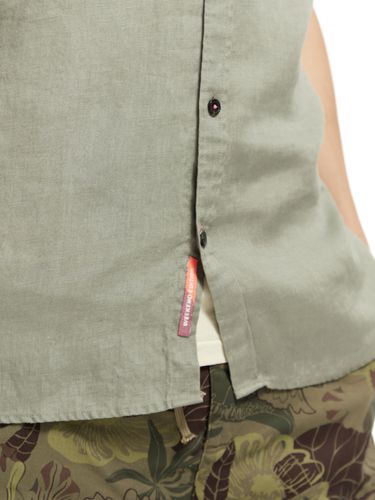 SCOTCH & SODA Short sleeve linen shirt, Army