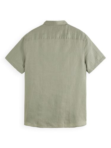 SCOTCH & SODA Short sleeve linen shirt, Army