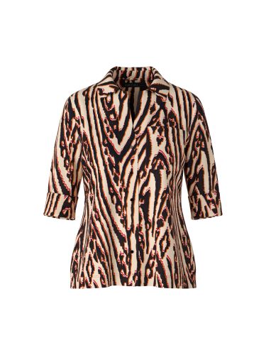 MARC CAIN Bluse mit Tierfell-Print 46