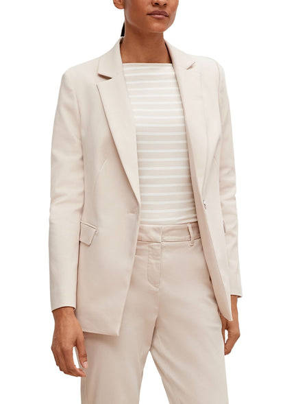 COMMA Taillierter Blazer aus Baumwollmix
