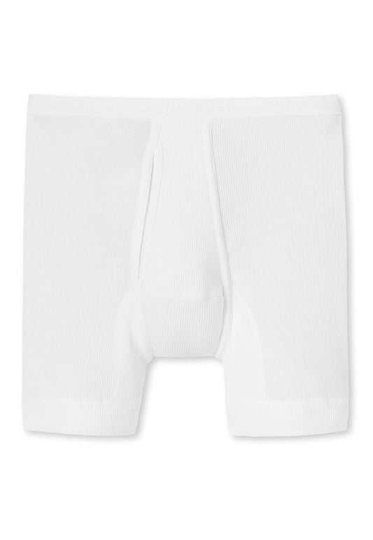 SCHIESSER Kurze Unterhose, Doppelripp-Qualität weiss