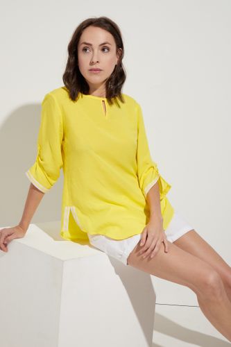 ETERNA Bluse Leinen 3/4-Arm Dreiviertelarm