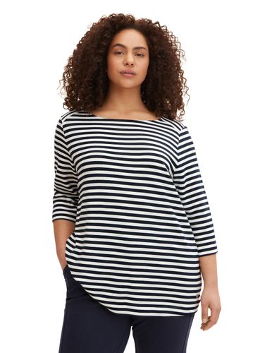 TOM TAILOR Plus Size - Gestreiftes Ottoman Sweatshirt