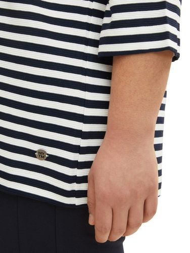 TOM TAILOR Plus Size - Gestreiftes Ottoman Sweatshirt