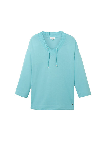 TOM TAILOR Plus Size - Langarmshirt mit V-Ausschnitt