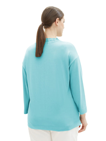 TOM TAILOR Plus Size - Langarmshirt mit V-Ausschnitt