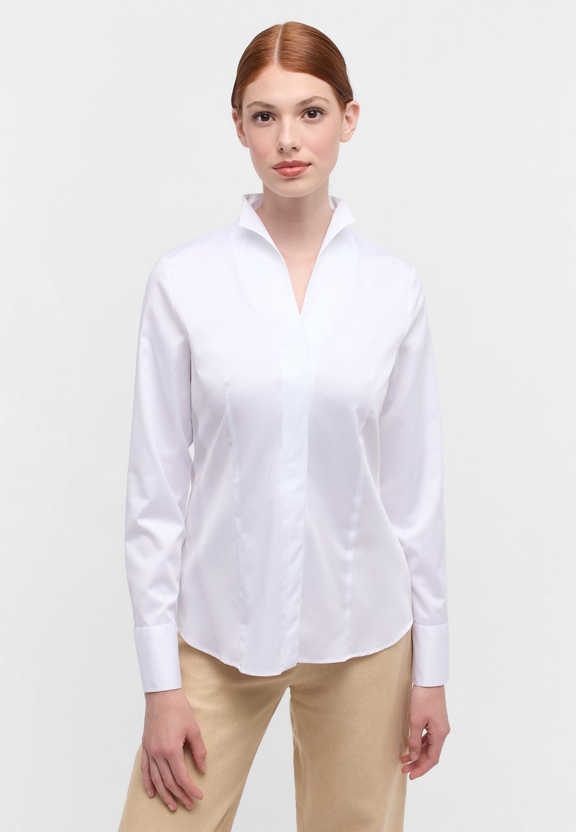 ETERNA Satin Shirt Bluse Satingewebe Langarm 54 Langarm