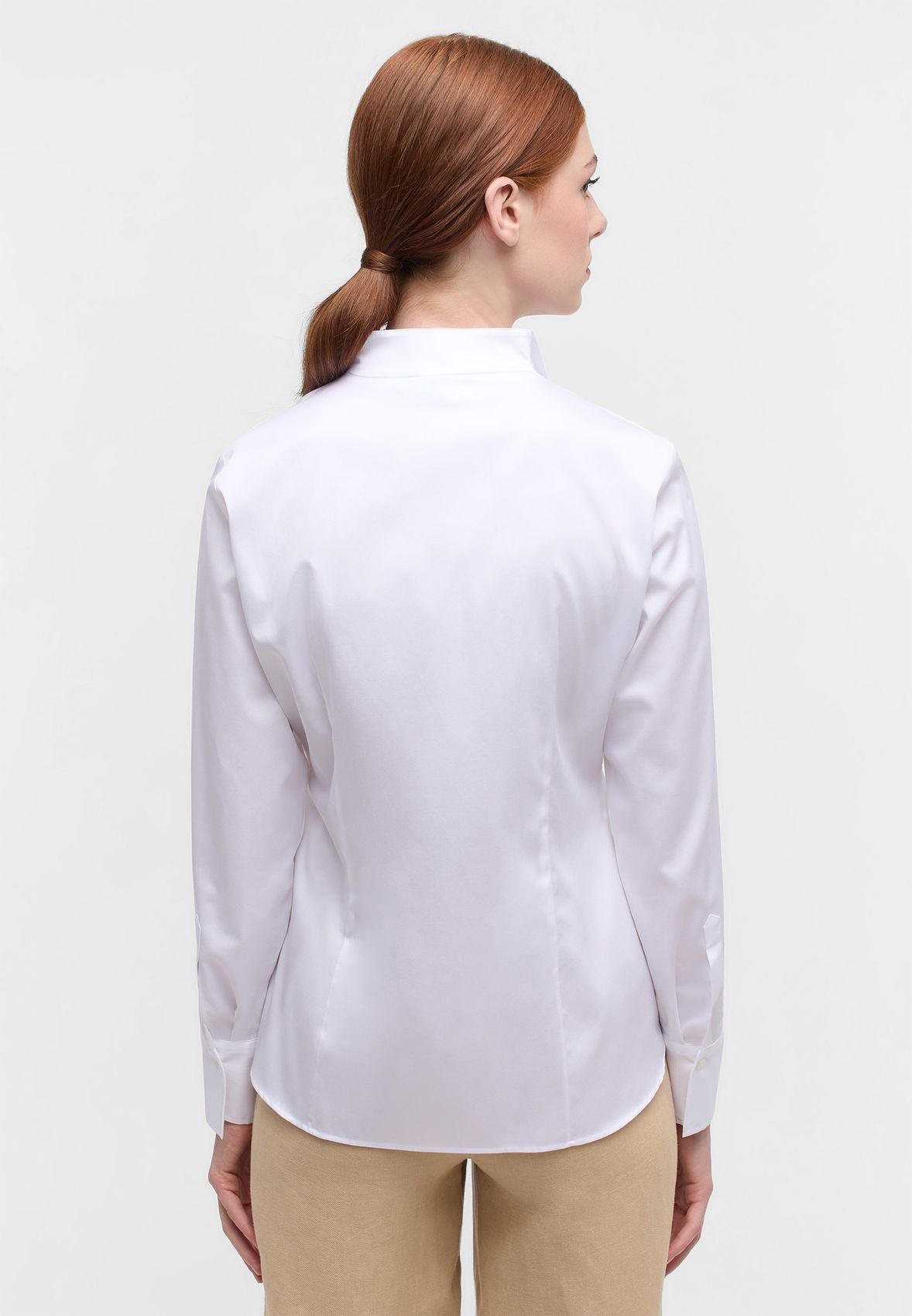 ETERNA Satin Shirt Bluse Satingewebe Langarm